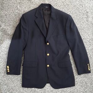 Brooks Brother Navy Blue 100% Worsted Wool Suit Jacket-Needs Repair